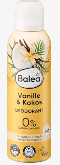 Balea dezodorants Vanille & Kokos ar vaniļas un kokosriekstu smaržu, 200 ml
